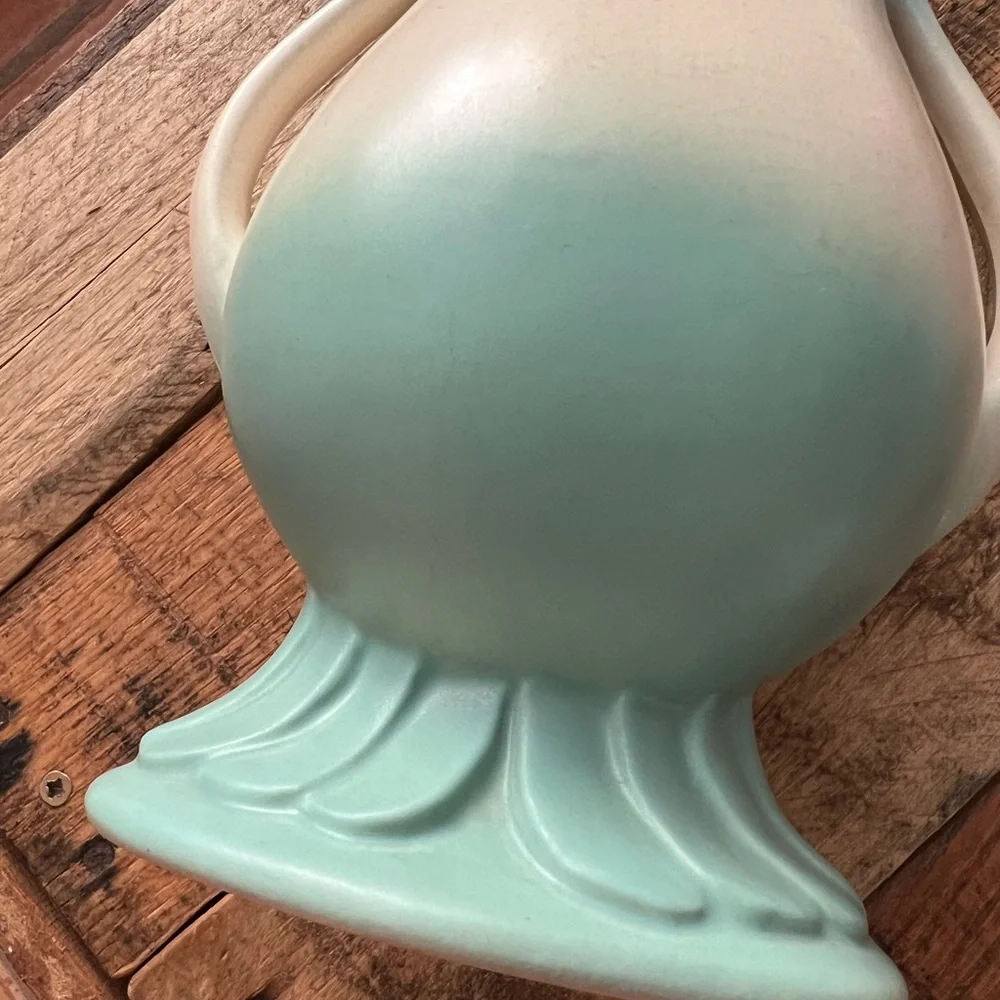 RARE Vintage Original Hull Art Bow Knot Double Handle Vase B-7-8.5” - Picture 10 of 16